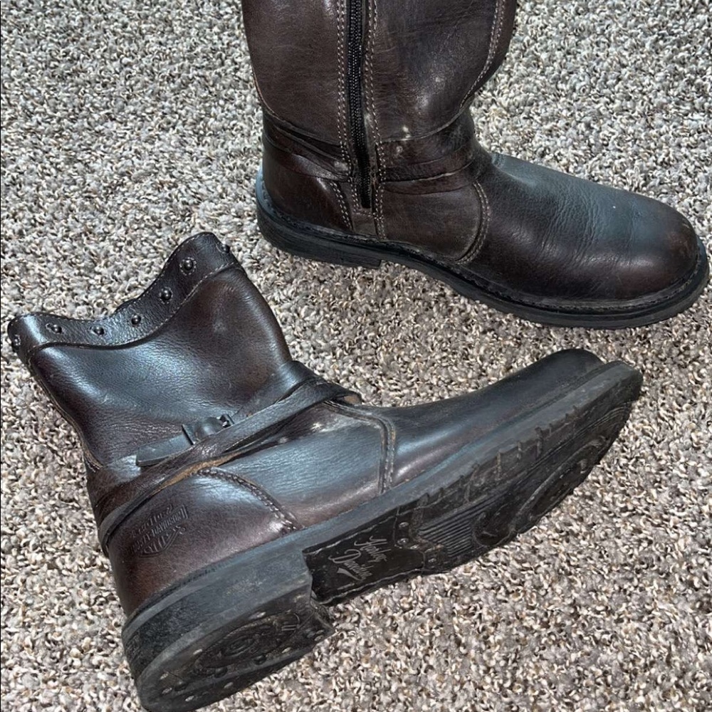 Harley Davidson womens boots size 8.5 in hood used condition